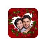 romantic love photo frame android application logo